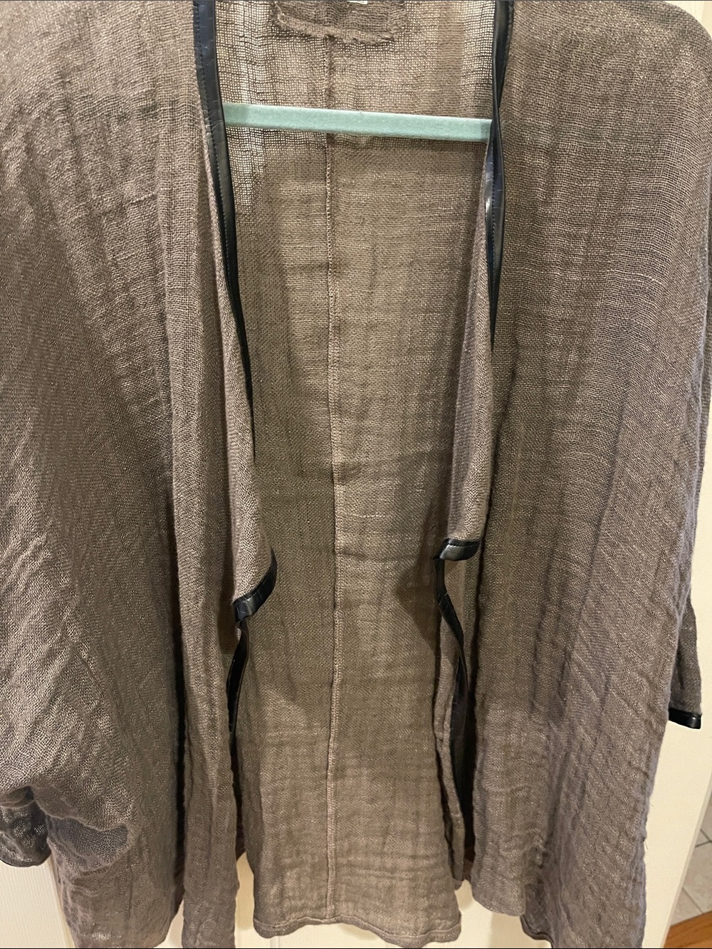 Women's Brown Lightweight Open-Front Jacket